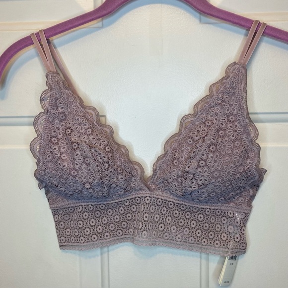 aerie Other - aerie Elegant Lace Bralette NWT Sz XS Lavender Adjustable Straps Removable Pads